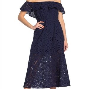 ✨NWT ABOUND Off-the-shoulder Eyelet Midi Dress